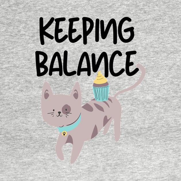 Keeping Balance Cute Cat by FunnyStylesShop